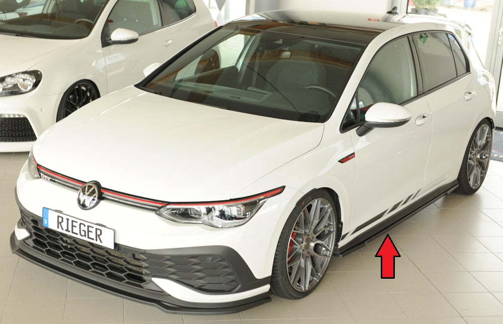 VW Golf 8 GTI Rieger Seitenschwelleransatz links, ABS, 
inkl. Montagezubehör, Gutachten