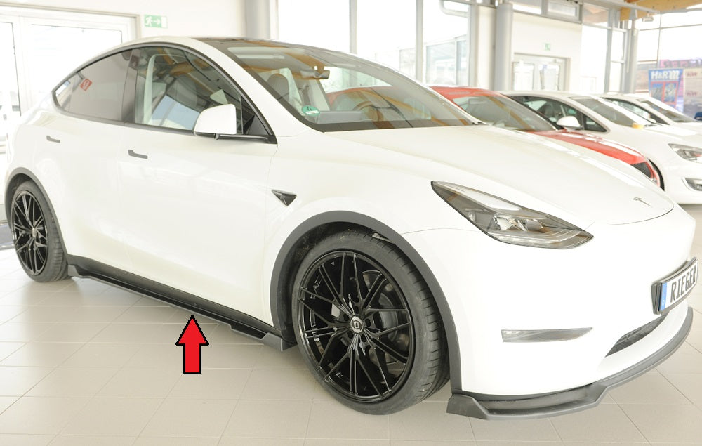 Tesla Model Y  (003) Rieger Seitenschwelleransatz rechts, für orig. Seitenschweller, ABS, 
inkl. Montagezubehör, Gutachten