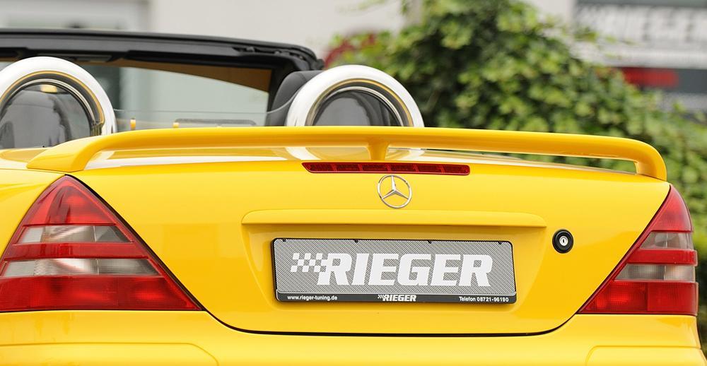 Mercedes SLK (R170) Rieger Heckflügel    ohne 3. Bremsleuchte, kleine Version, PUR, 
inkl. Montagezubehör, ABE