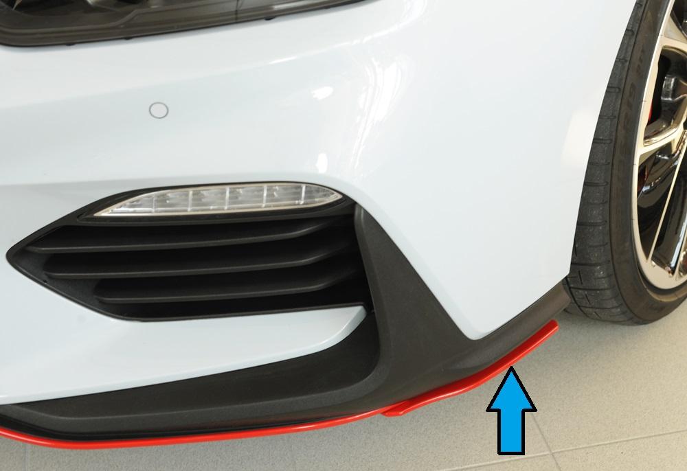 Hyundai i30 N  (PDE) Rieger Spoilerschwert seitlich links für orig. N-Frontschürze links, ABS, 
inkl. Montagezubehör, Gutachten