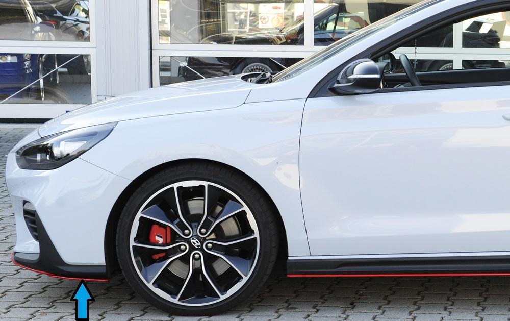 Hyundai i30 N  (PDE) Rieger Spoilerschwert seitlich links für orig. N-Frontschürze links, ABS, 
inkl. Montagezubehör, Gutachten