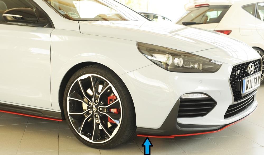 Hyundai i30 N  (PDE) Rieger Spoilerschwert seitlich rechts für orig. N-Frontschürze rechts, ABS, 
inkl. Montagezubehör, Gutachten