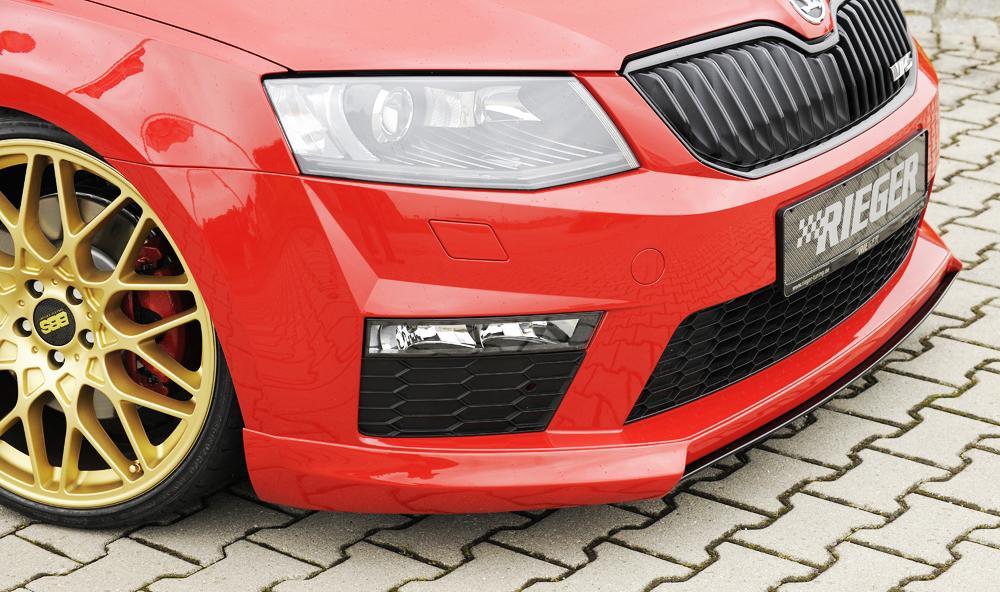 Skoda Octavia RS (5E) Rieger Spoilerschwert für Spoilerlippe 79010 mittig, für Spoilerlippe, ABS, 
inkl. Montagezubehör, ABE