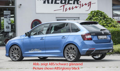 Skoda Rapid (NH) Rieger Heckeinsatz  für orig. Endschalldämpfer, ABS, für Fzg. mit Anhängekupplung, 
inkl. Montagezubehör, Gutachten