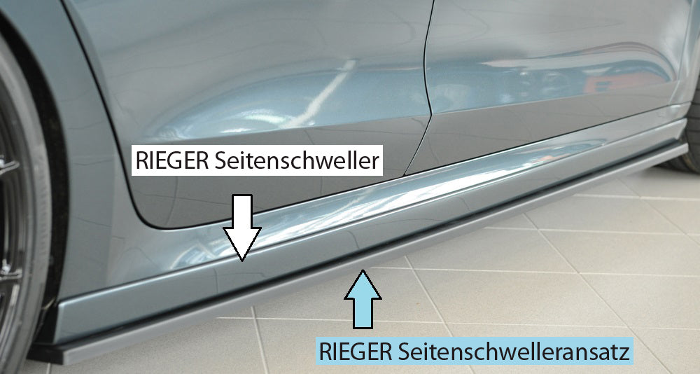 Skoda Octavia RS (NX) Rieger Seitenschwelleransatz rechts, für RIEGER-Seitenschweller, ABS, 
inkl. Montagezubehör, Gutachten