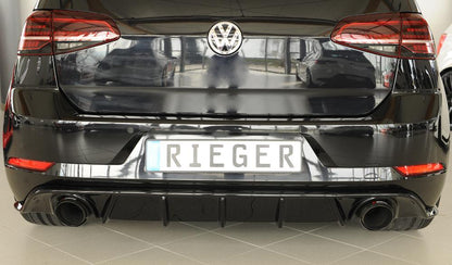 VW Golf 7 GTI Rieger Heckeinsatz  für orig. Endrohr li. u. re., ABS, schwarz glänzend, 
inkl. Montagezubehör, Gutachten