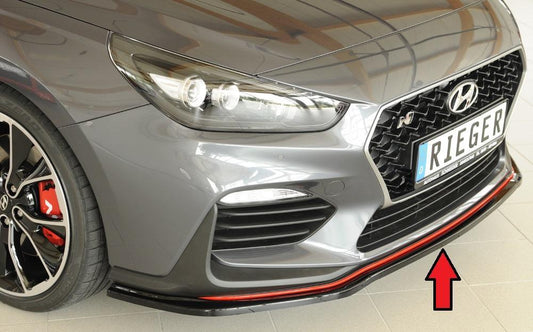 Hyundai i30 N  (PDE) Rieger Spoilerschwert für orig. N-Frontschürze für orig. Frontschürze, ABS, schwarz glänzend, 
inkl. Montagezubehör, ABE