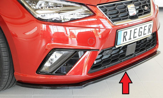 Seat Ibiza (KJ) Rieger Spoilerschwert für orig. Frontschürze für orig. Frontschürze, ABS, schwarz glänzend, 
inkl. Montagezubehör, ABE