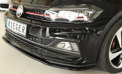 VW Polo (AW) GTI Rieger Spoilerschwert für orig. GTI-/R-Line Frontschürze für orig. Frontschürze, ABS, schwarz glänzend, 
inkl. Montagezubehör, ABE