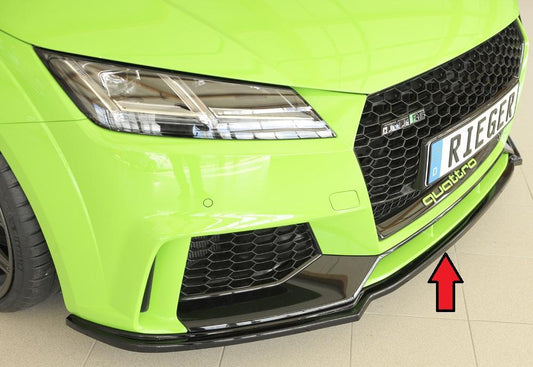 Audi TT RS (8J/8J1-FV/8S) Rieger Spoilerschwert für orig. TT-RS Frontschürze für orig. Frontschürze, ABS, schwarz glänzend, 
inkl. Montagezubehör, ABE