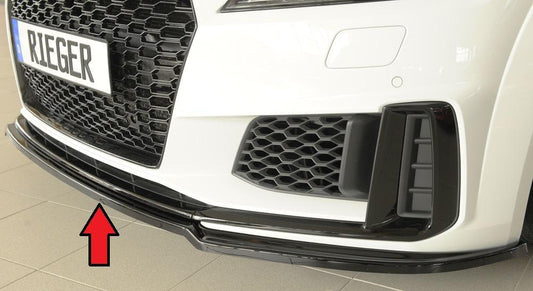 Audi TT (8J-FV/8S) Rieger Spoilerschwert für orig. S-Line-Frontschürze für orig. Frontschürze, ABS, schwarz glänzend, für Fzg. mit S-Line Exterieur, 
inkl. Montagezubehör, ABE