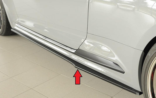 Audi RS5 (B9/F5) Rieger Seitenschwelleransatz nur für orig. RS5-Schweller links, für orig. Seitenschweller, ABS, schwarz glänzend, 
inkl. Montagezubehör, Gutachten