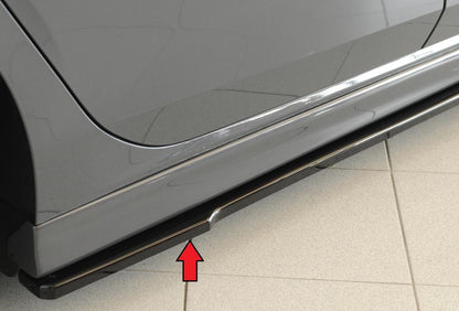 Seat Golf 7 Rieger Seitenschwelleransatz für RIEGER-Seitenschweller 59602/88206/59598/88218 rechts, für RIEGER-Seitenschweller, ABS, schwarz glänzend, 
inkl. Montagezubehör, Gutachten