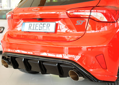 Ford Focus 4 ST (DEH) Rieger Heckeinsatz (Typ: 88194) für Sportendrohr li. u. re., (115mm ø), ABS, schwarz glänzend, für F...