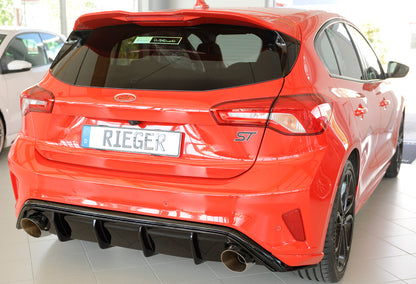 Ford Focus 4 ST (DEH) Rieger Heckeinsatz (Typ: 88194) für Sportendrohr li. u. re., (115mm ø), ABS, schwarz glänzend, für F...