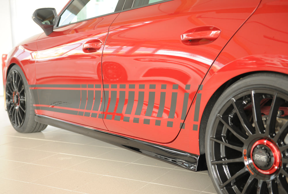 Seat Leon (KL) Rieger Seitenschweller (XS) links, ABS, schwarz glänzend, 
inkl. Montagezubehör, Gutachten