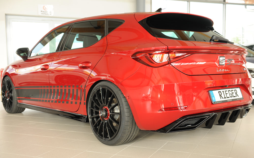 Seat Leon (KL) Rieger Seitenschweller (XS) links, ABS, schwarz glänzend, 
inkl. Montagezubehör, Gutachten