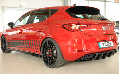 Seat Leon (KL) Rieger Seitenschweller (XS) links, ABS, schwarz glänzend, 
inkl. Montagezubehör, Gutachten