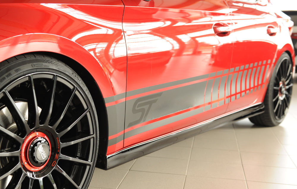 Seat Leon (KL) Rieger Seitenschweller (XS) links, ABS, schwarz glänzend, 
inkl. Montagezubehör, Gutachten