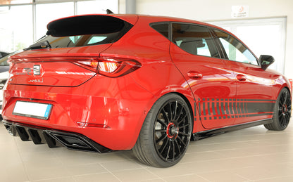 Seat Leon (KL) Rieger Seitenschweller (XS) rechts, ABS, schwarz glänzend, 
inkl. Montagezubehör, Gutachten