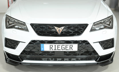 Seat Ateca Cupra (5FP) Rieger Spoilerschwert für orig. Frontschürze, ABS, schwarz glänzend, 
inkl. Montagezubehör, ABE
