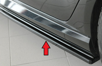 Audi RS3 (8V) Rieger Seitenschwelleransatz links, für orig. Seitenschweller, ABS, schwarz glänzend, 
inkl. Montagezubehör,...