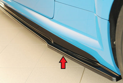 Audi TTS (8J-FV/8S) Rieger Seitenschwelleransatz (ca. 19mm) links, für orig. Seitenschweller, ABS, schwarz glänzend, für F...