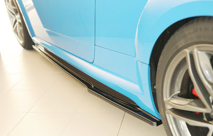 Audi TTS (8J-FV/8S) Rieger Seitenschwelleransatz (ca. 19mm) links, für orig. Seitenschweller, ABS, schwarz glänzend, für F...