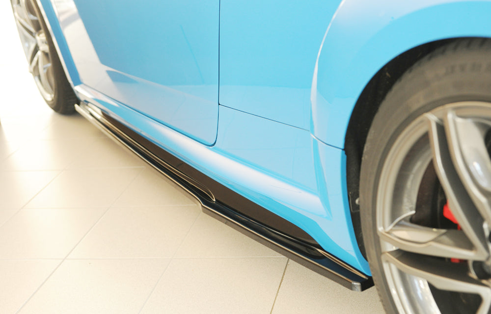 Audi TTS (8J-FV/8S) Rieger Seitenschwelleransatz (ca. 19mm) links, für orig. Seitenschweller, ABS, schwarz glänzend, für F...