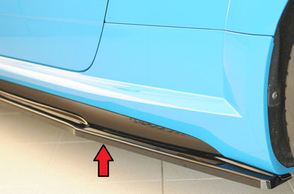 Audi TT RS (8J/8J1-FV/8S) Rieger Seitenschwelleransatz (ca. 19mm) links, für orig. Seitenschweller, ABS, schwarz glänzend,...