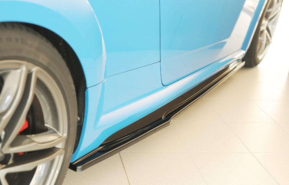 Audi TTS (8J-FV/8S) Rieger Seitenschwelleransatz (ca. 19mm) rechts, für orig. Seitenschweller, ABS, schwarz glänzend, für ...