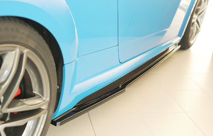 Audi TTS (8J-FV/8S) Rieger Seitenschwelleransatz (ca. 19mm) rechts, für orig. Seitenschweller, ABS, schwarz glänzend, für ...