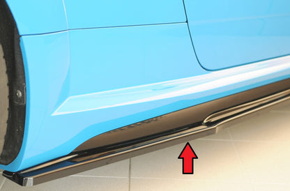 Audi TTS (8J-FV/8S) Rieger Seitenschwelleransatz (ca. 19mm) rechts, für orig. Seitenschweller, ABS, schwarz glänzend, für ...