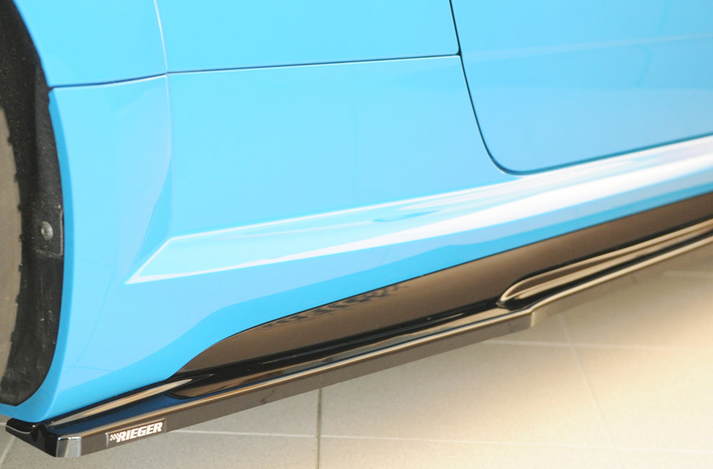 Audi TTS (8J-FV/8S) Rieger Seitenschwelleransatz (ca. 19mm) rechts, für orig. Seitenschweller, ABS, schwarz glänzend, für ...