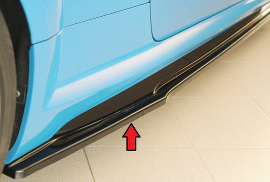 Audi TT RS (8J/8J1-FV/8S) Rieger Seitenschwelleransatz (ca. 19mm) rechts, für orig. Seitenschweller, ABS, schwarz glänzend...