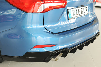 Ford Focus 4 ST (DEH) Rieger Heckeinsatz für Sportendrohr li. u. re., (115mm ø), ABS, schwarz glänzend, für Fzg. mit ST-Li...