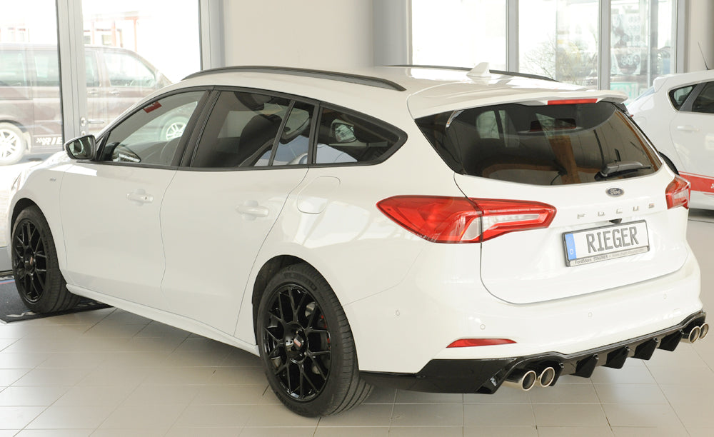 Ford Focus 4 ST (DEH) Rieger Heckeinsatz für Sportendrohre li. u. re., (4x80mm ø), ABS, schwarz glänzend, für Fzg. mit ST-...