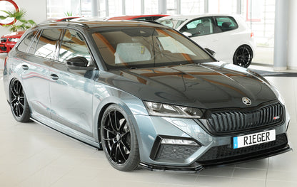 Skoda Octavia (NX) Rieger Seitenschwelleransatz links, für RIEGER-Seitenschweller, ABS, schwarz glänzend, 
inkl. Montagezu...