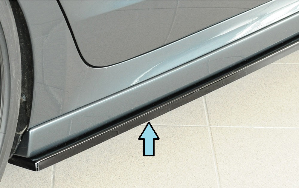 Skoda Octavia RS (NX) Rieger Seitenschwelleransatz rechts, für RIEGER-Seitenschweller, ABS, schwarz glänzend, 
inkl. Monta...
