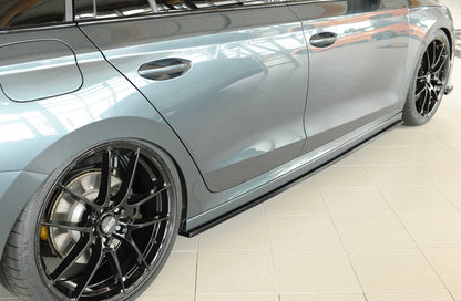 Skoda Octavia RS (NX) Rieger Seitenschwelleransatz rechts, für RIEGER-Seitenschweller, ABS, schwarz glänzend, 
inkl. Monta...