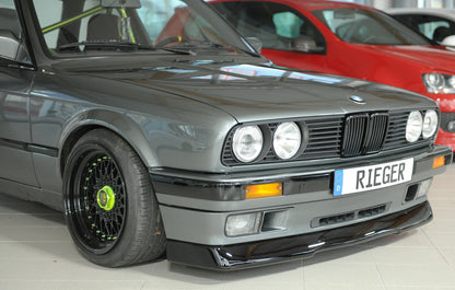 BMW 3er E30 Rieger Spoilerlippe (GBL-38011) ABS, schwarz glänzend, 
inkl. Gutachten, Montagezubehör