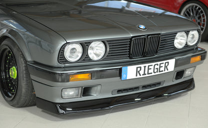 BMW 3er E30 Rieger Spoilerlippe (GBL-38011) ABS, schwarz glänzend, 
inkl. Gutachten, Montagezubehör
