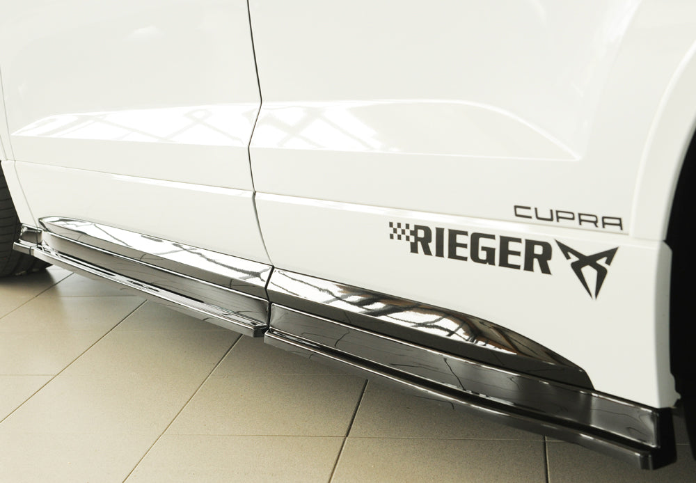 Seat Ateca FR (5FP) Rieger Seitenschwelleransatz (3-tlg.) rechts, 3-tlg., ABS, schwarz glänzend, 
inkl. Montagezubehör, Gu...