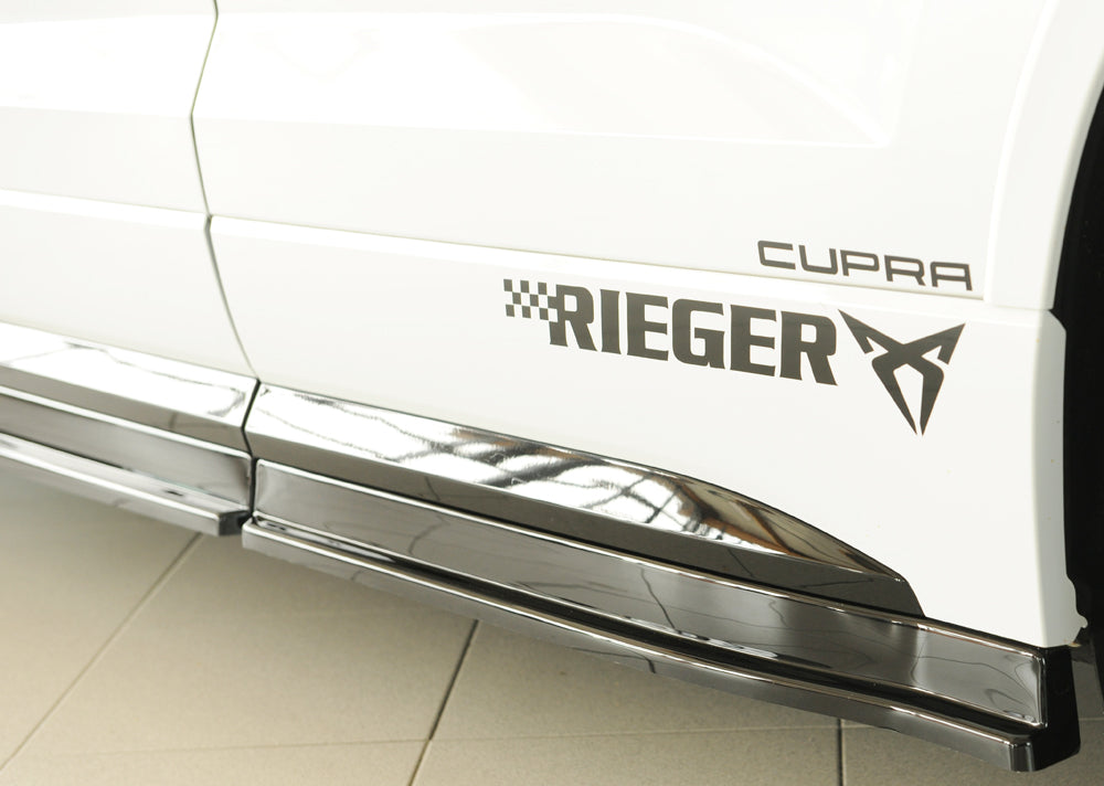 Seat Ateca FR (5FP) Rieger Seitenschwelleransatz (3-tlg.) rechts, 3-tlg., ABS, schwarz glänzend, 
inkl. Montagezubehör, Gu...