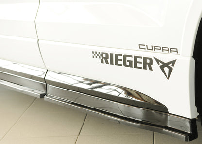 Seat Ateca FR (5FP) Rieger Seitenschwelleransatz (3-tlg.) rechts, 3-tlg., ABS, schwarz glänzend, 
inkl. Montagezubehör, Gu...