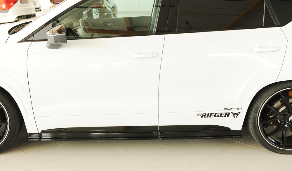 Seat Ateca FR (5FP) Rieger Seitenschwelleransatz (3-tlg.) rechts, 3-tlg., ABS, schwarz glänzend, 
inkl. Montagezubehör, Gu...