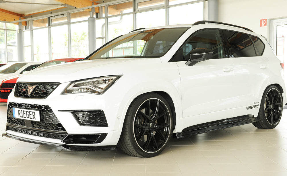 Seat Ateca FR (5FP) Rieger Seitenschwelleransatz (3-tlg.) rechts, 3-tlg., ABS, schwarz glänzend, 
inkl. Montagezubehör, Gu...