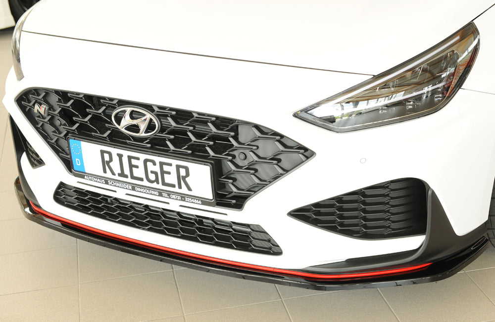 Hyundai i30 N-Performance  (PDE) Rieger Spoilerschwert für orig. Frontschürze, ABS, schwarz glänzend, 
inkl. Montagezubehö...