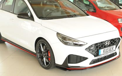 Hyundai i30 N  (PDE) Rieger Spoilerschwert für orig. Frontschürze, ABS, schwarz glänzend, 
inkl. Montagezubehör, ABE