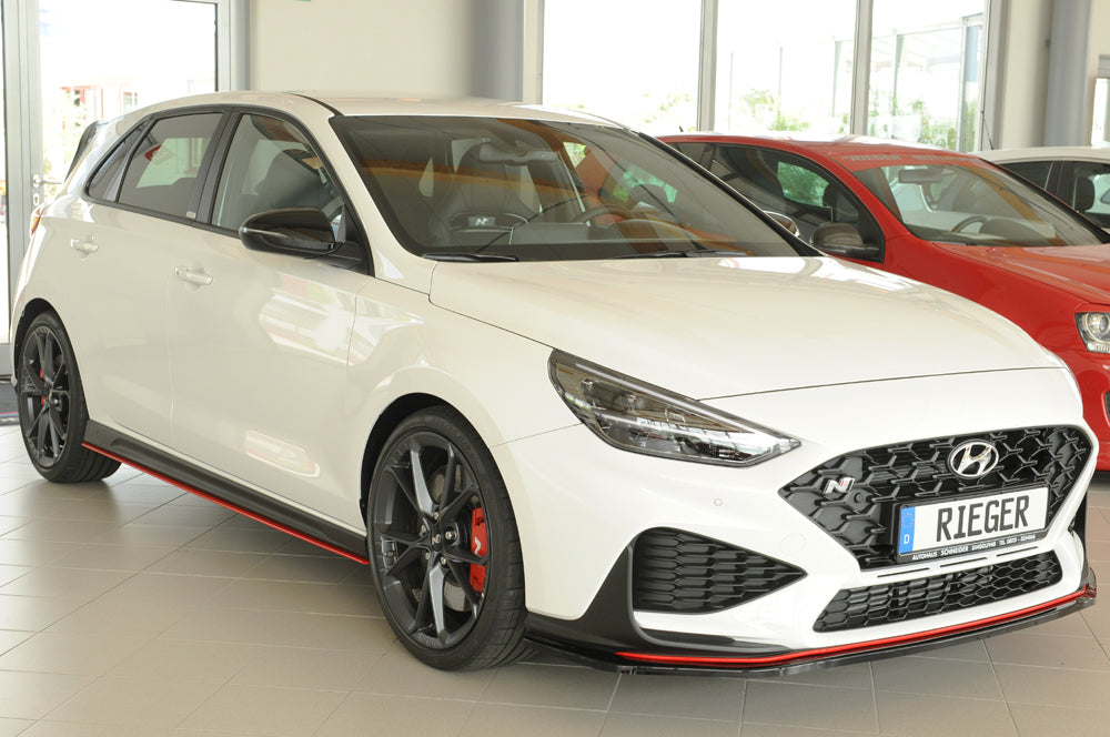 Hyundai i30 N-Performance  (PDE) Rieger Spoilerschwert für orig. Frontschürze, ABS, schwarz glänzend, 
inkl. Montagezubehö...